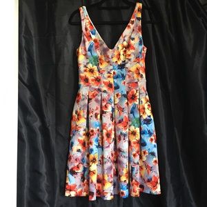 Betsey Johnson A-line Dress Size 4 Vibrant Floral